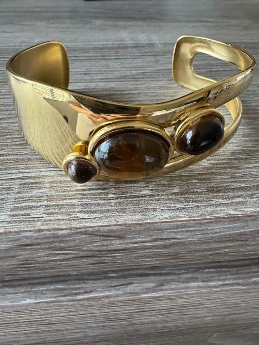 Gold andBrown BraceletN914 - Picture 3 of 5